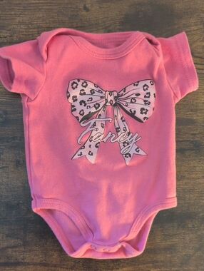 5/$25 Monkey Bars Pink Onesie Bodysuit Fancy" 0-3M